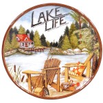 Блюдо круглое "Жизнь у озера" 33см, Керамика, CERTIFIED INTERNATIONAL CORP, США