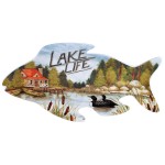 Блюдо для рыбы "Жизнь у озера" 36х19см, Керамика, CERTIFIED INTERNATIONAL CORP, США
