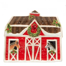 Тарелка "Рождество на ферме" 23см, Керамика, CERTIFIED INTERNATIONAL CORP, США