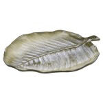 Блюдо сервировочное "Пальмовые листья" 34см, 3D (лист), Керамика, CERTIFIED INTERNATIONAL CORP, США