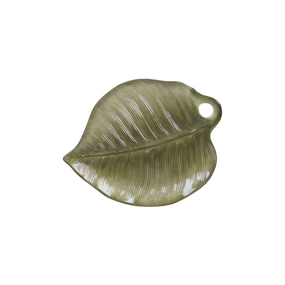 Блюдо сервировочное "Пальмовые листья"  25х20см, 3D (лист), Керамика, CERTIFIED INTERNATIONAL CORP, США