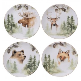 Тарелка акцентная  "Заповедный лес" 23см в ассортименте, Керамика, CERTIFIED INTERNATIONAL CORP, США