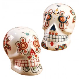 Набор солонка и перечница 3D "La Vida" 8см (черепа), Керамика, CERTIFIED INTERNATIONAL CORP, США