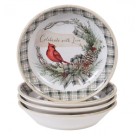 Тарелка суповая "Плющ и остролист" 23см, Керамика, CERTIFIED INTERNATIONAL CORP, США