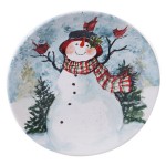 Тарелка закусочная "Снеговик" 23см, Керамика, CERTIFIED INTERNATIONAL CORP, США
