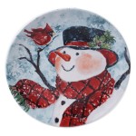 Тарелка закусочная "Снеговик" 23см, Керамика, CERTIFIED INTERNATIONAL CORP, США