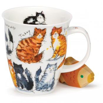 Кружка Dunoon "Игривые кошки.Невис" 480мл, Фарфор костяной, Dunoon, Великобритания