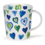 Кружка Dunoon "Влюблённые сердца.Ломонд" 320мл (голубая), Фарфор костяной, Dunoon, Великобритания