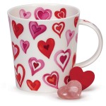 Кружка Dunoon "Влюблённые сердца.Ломонд" 320мл (розовая), Фарфор костяной, Dunoon, Великобритания