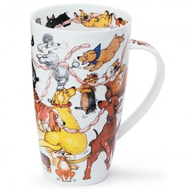 Кружка Dunoon "Собачьи шалости.Хенли" 600мл, Фарфор костяной, Dunoon, Великобритания