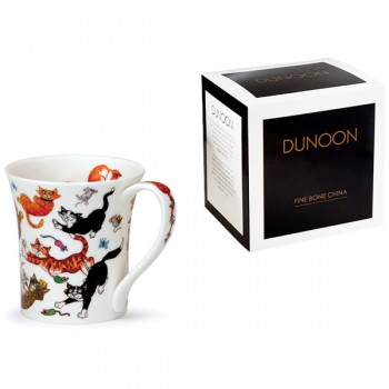 Кружка Dunoon "Кошачьи игры.Джура" 210мл, Фарфор костяной, Dunoon, Великобритания