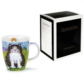 Кружка Dunoon "Чёрно-белый.Невис" 480мл, Фарфор костяной, Dunoon, Великобритания