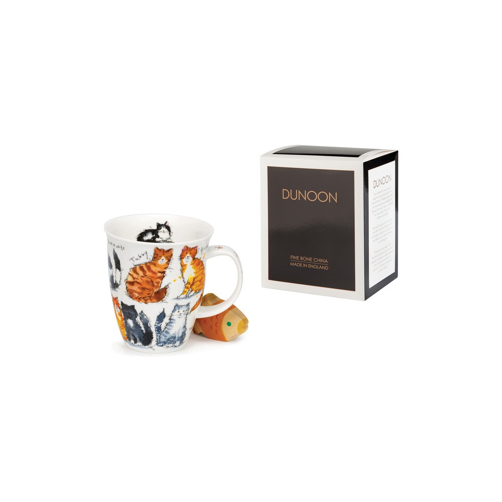 Кружка Dunoon "Игривые кошки.Невис" 480мл, Фарфор костяной, Dunoon, Великобритания