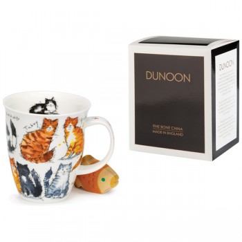 Кружка Dunoon "Игривые кошки.Невис" 480мл, Фарфор костяной, Dunoon, Великобритания
