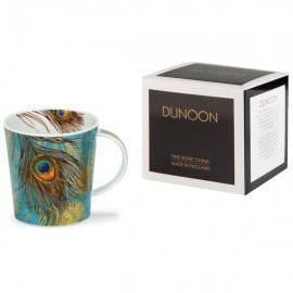 Кружка Dunoon "Павлинье перо зелёное.Ломонд" 320мл, Фарфор костяной, Dunoon, Великобритания