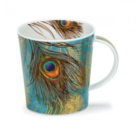 Кружка Dunoon "Павлинье перо зелёное.Ломонд" 320мл, Фарфор костяной, Dunoon, Великобритания