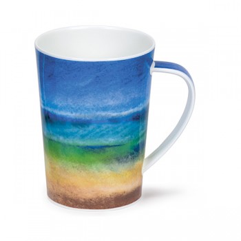 Кружка Dunoon "Зелёная волна.Аргайл" 500мл, Фарфор костяной, Dunoon, Великобритания