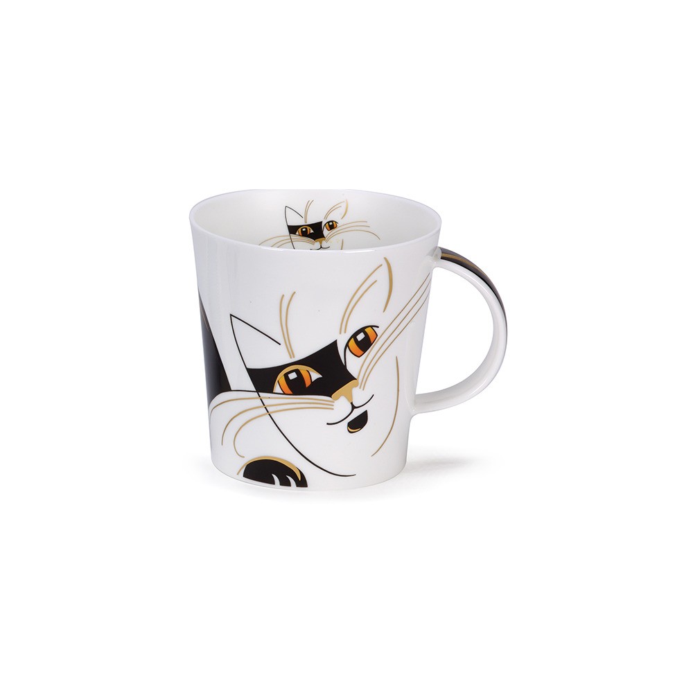 Кружка Dunoon "Абстрактные коты.Кернгорм" 480мл (чёрная), Фарфор костяной, Dunoon, Великобритания