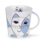 Кружка Dunoon "Абстрактные коты.Кернгорм" 480мл (голубая), Фарфор костяной, Dunoon, Великобритания