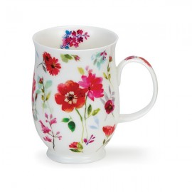 Кружка Dunoon "Цветочная гармония.Саффолк" 310мл (красная), Фарфор костяной, Dunoon, Великобритания
