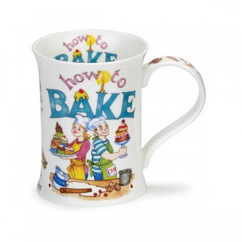 Кружка Dunoon "Инструкции по выпечке.Котсуолд" 330мл, Фарфор костяной, Dunoon, Великобритания