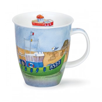 Кружка Dunoon "Зелёная лодка.Невис" 480мл, Фарфор костяной, Dunoon, Великобритания