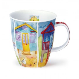 Кружка Dunoon "Пляжные кабинки.Невис" 480мл, Фарфор костяной, Dunoon, Великобритания