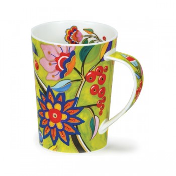 Кружка Dunoon "Абстрактный цветы.Аргайл" 500мл, Фарфор костяной, Dunoon, Великобритания