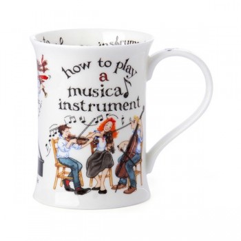 Кружка Dunoon "Инструкция для игры на музыкальных инструментах.Котсуолд" 330мл, Фарфор костяной, Dunoon, Великобритания
