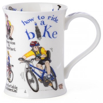 Кружка Dunoon "Инструкция для езды на велосипеде.Котсуолд" 330мл, Фарфор костяной, Dunoon, Великобритания