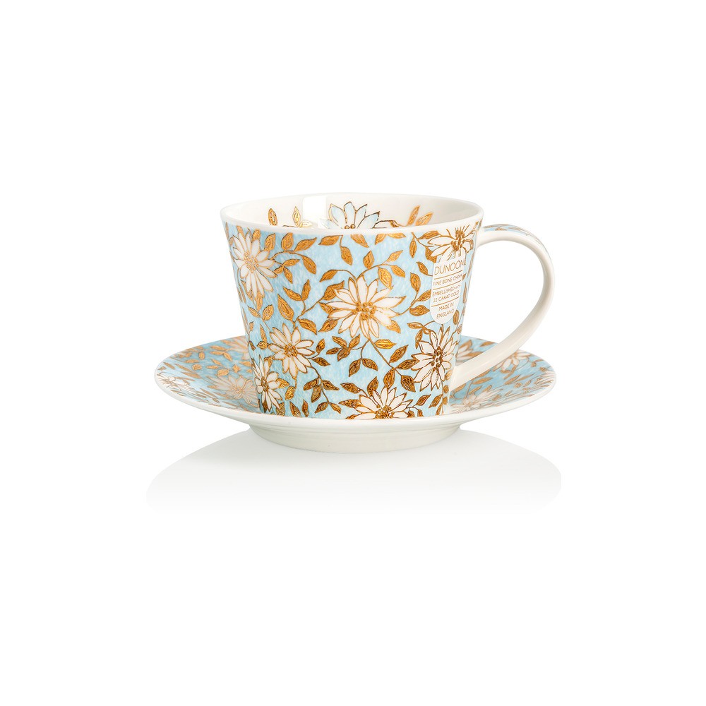 Чашка чайная с блюдцем Dunoon "Аква.Айлей" 350мл, Фарфор костяной, Dunoon, Великобритания