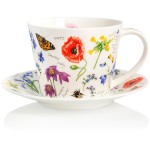 Чашка чайная с блюдцем Dunoon "Полевые цветы.Айлей" 350мл, Фарфор костяной, Dunoon, Великобритания