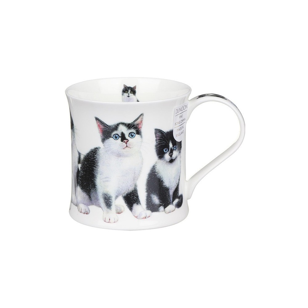 Кружка Dunoon "Чёрные и белые котята.Уэссекс" 300мл, Фарфор костяной, Dunoon, Великобритания