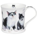 Кружка Dunoon "Чёрные и белые котята.Уэссекс" 300мл, Фарфор костяной, Dunoon, Великобритания