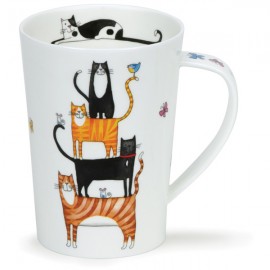 Кружка Dunoon "Пирамида кошек.Аргайл" 500мл, Фарфор костяной, Dunoon, Великобритания