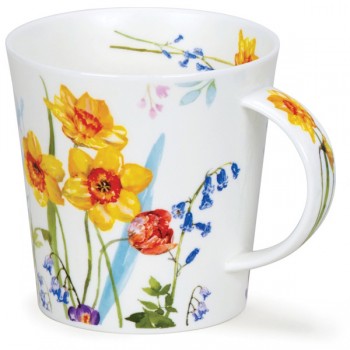 Кружка Dunoon "Загородные цветы.Нарциссы.Кернгорм" 480мл, Фарфор костяной, Dunoon, Великобритания