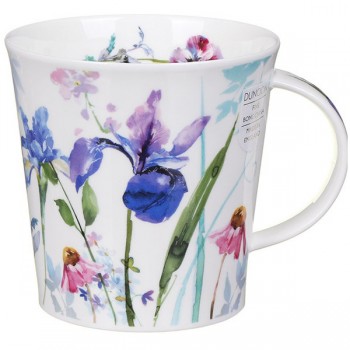 Кружка Dunoon "Загородные цветы.Ирисы.Кернгорм" 480мл, Фарфор костяной, Dunoon, Великобритания