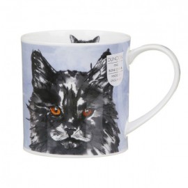 Кружка Dunoon "Портрет кошки.Оркни" 350мл (чёрная), Фарфор костяной, Dunoon, Великобритания