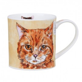 Кружка Dunoon "Портрет кошки.Оркни" 350мл (рыжая), Фарфор костяной, Dunoon, Великобритания