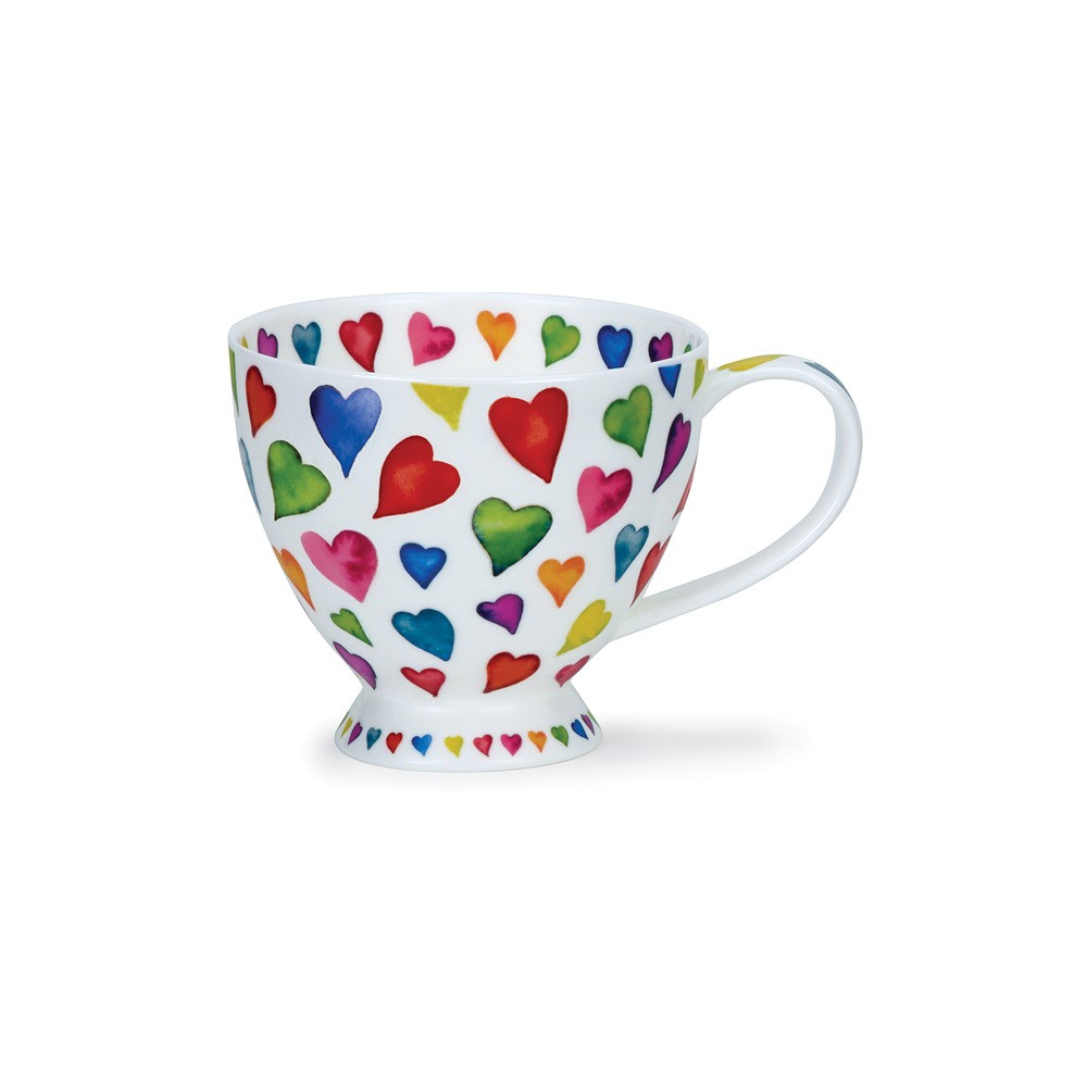 Чашка чайная Dunoon "Добрые сердца" 450мл, Фарфор костяной, Dunoon, Великобритания