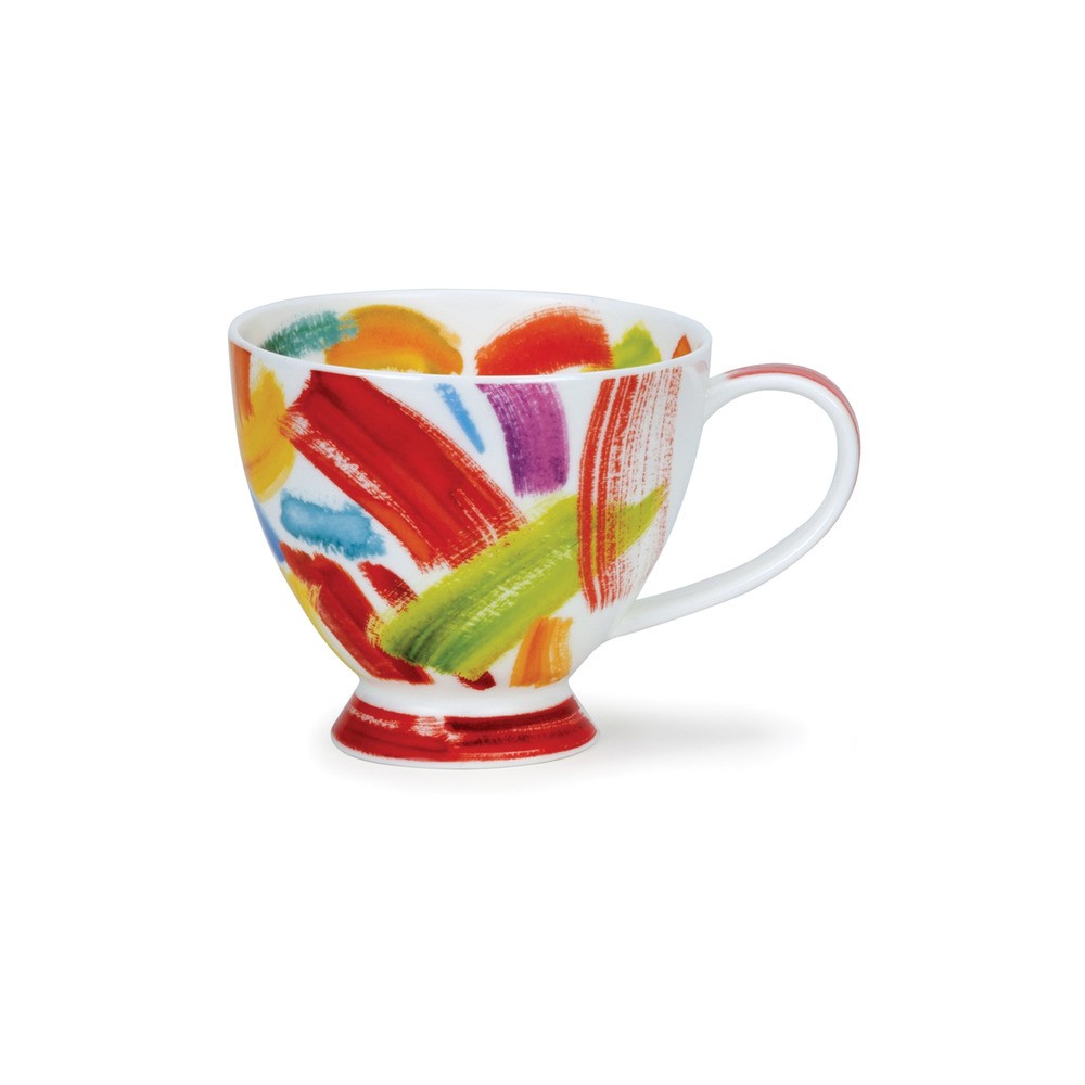 Чашка чайная Dunoon "Яркие краски" 450мл (красная), Фарфор костяной, Dunoon, Великобритания