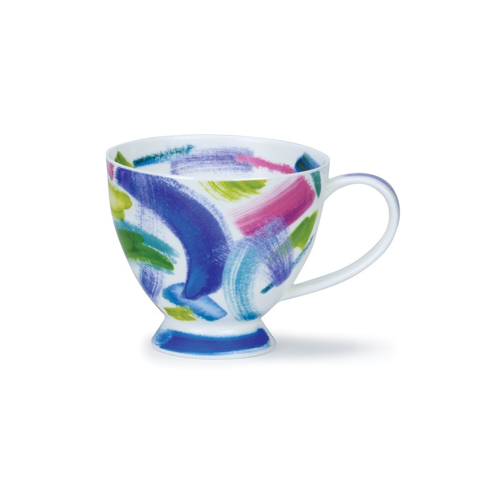 Чашка чайная Dunoon "Яркие краски" 450мл (синяя), Фарфор костяной, Dunoon, Великобритания