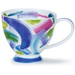 Чашка чайная Dunoon "Яркие краски" 450мл (синяя), Фарфор костяной, Dunoon, Великобритания
