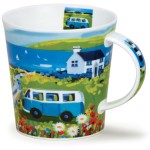 Кружка Dunoon "Залив,голубой автобус.Кернгорм" 480мл, Фарфор костяной, Dunoon, Великобритания