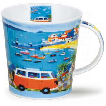 Кружка Dunoon "Залив,оранжевый автобус.Кернгорм" 480мл, Фарфор костяной, Dunoon, Великобритания