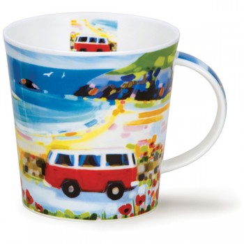 Кружка Dunoon "Залив,красный автобус.Кернгорм" 480мл, Фарфор костяной, Dunoon, Великобритания