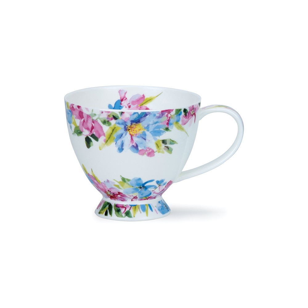 Чашка чайная Dunoon "Голубые цветы" 450мл, Фарфор костяной, Dunoon, Великобритания