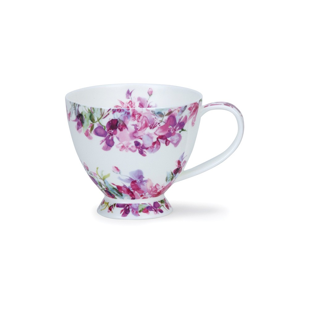 Чашка чайная Dunoon "Розовые цветы" 450мл, Фарфор костяной, Dunoon, Великобритания