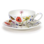 Чашка чайная с блюдцем Dunoon "Полевые цветы" 250мл, Фарфор костяной, Dunoon, Великобритания
