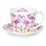 Чашка чайная с блюдцем Dunoon "Фламинго.Айлей" 350мл, Фарфор костяной, Dunoon, Великобритания
